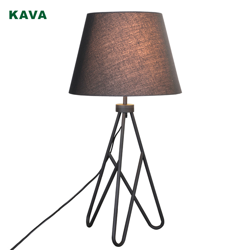 Lámpara de mesa de moda simple negra moderna KAVA 10910-1T