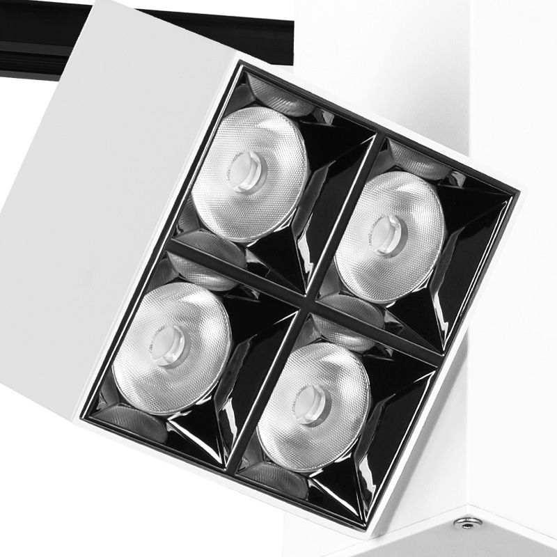 Cabeças de iluminação para trilhos 24W Fabricante de iluminação Refletores LED Luminárias para trilhos Teto