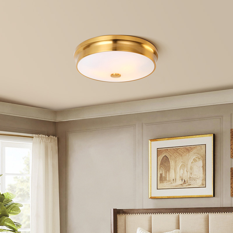 gold round iron living room ceiling